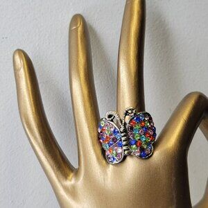 Colorful Butterfly Adjustable Ring